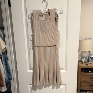 House of Harlow Ribbed Knit Dress Set